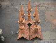 fleur de lys spike roof finials aged terracotta thumb